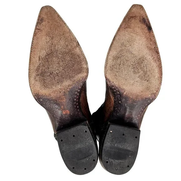 Custom 9D Hand Tooled/ Painted Native American Chief boots Vintage 1995 Western - Picture 3 of 16